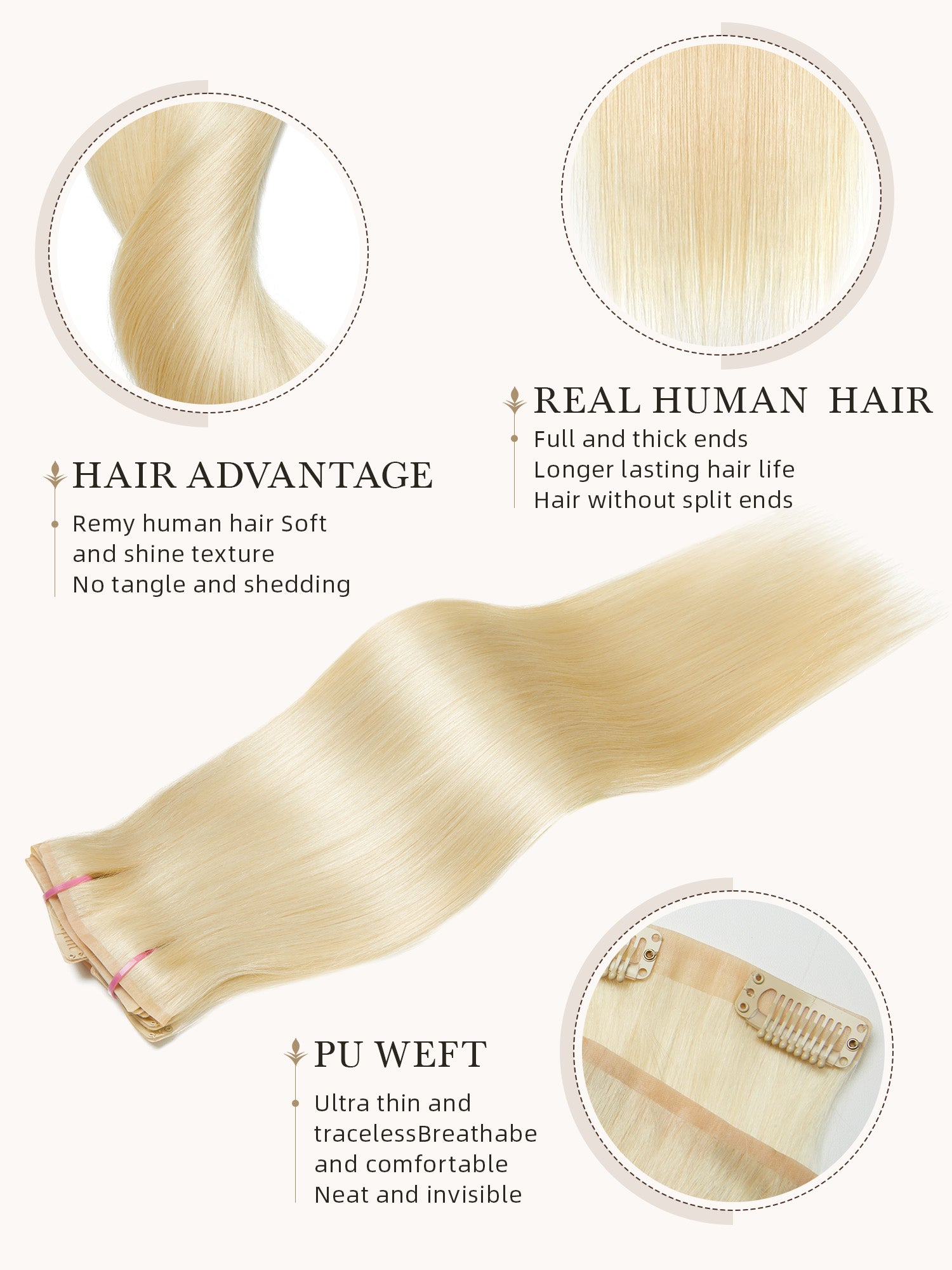 #30 Color Encaje transparente 5 × 5 Peluca de cabello ondulado frontal del cuerpo 250% Densidad (3 paquetes + 1 cierre)