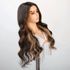 9x6 Chic Glueless Blonde Highlight Body Wave Wig