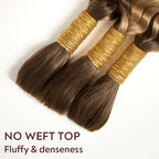 Extension Bulk Hair For Bohemian Braiding #4/27 Highlighted Color Deep Curly Human Hair