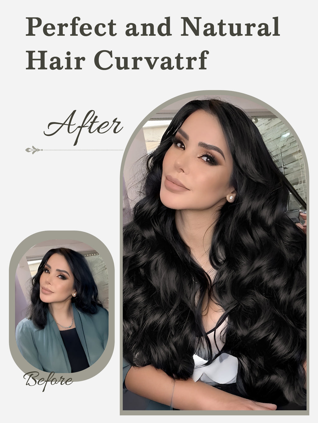 #30 Color Encaje transparente 5 × 5 Peluca de cabello ondulado frontal del cuerpo 250% Densidad (3 paquetes + 1 cierre)