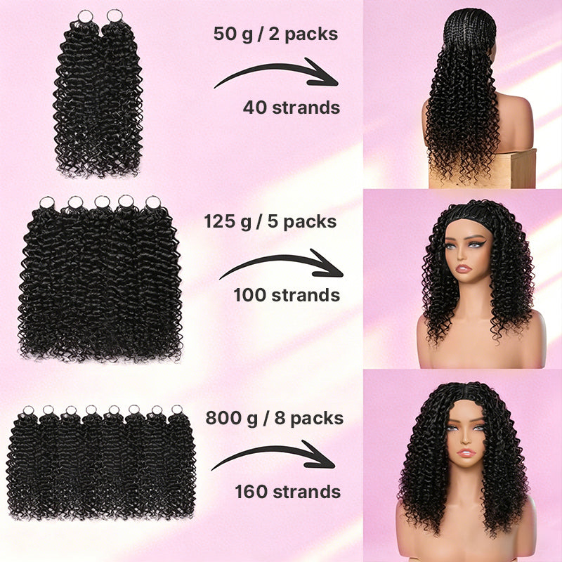 Natural Black Kinky Curly Crochet Hair Extensions Silky Feathered Effect Tangle Free