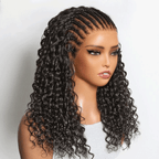 Glueless Knotless 13x4 Deep Curly Braid Wig with Flexi-Fit Drawstring Cap