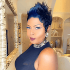 Full Lace Blue Highlight Short Wig