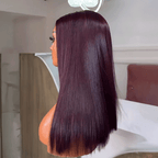 Silky Glueless Dark Purple Color 5x5 Bleached Knots Bob Wig Straight Human Hair