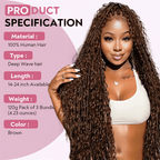 Extension Bulk Hair For Bohemian Braiding Chocolate Brown Color Deep Curly Human Hair
