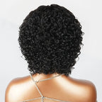 Glueless Natural Playful Curls Short Bob Wig With Curly Bangs