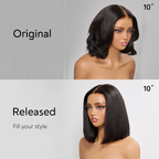 Natural Style Glueless Bob Wear Go 4x4 Wavy Wig 100% Human Hair
