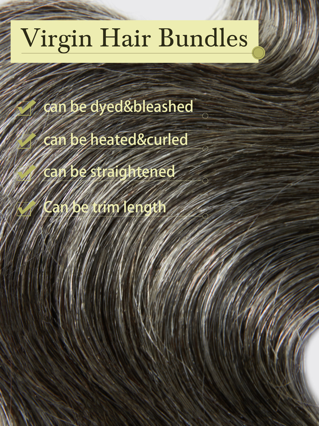 Salt&Pepper Body Wave HJ Weave Beauty 7A Peruvian Virgin Hair