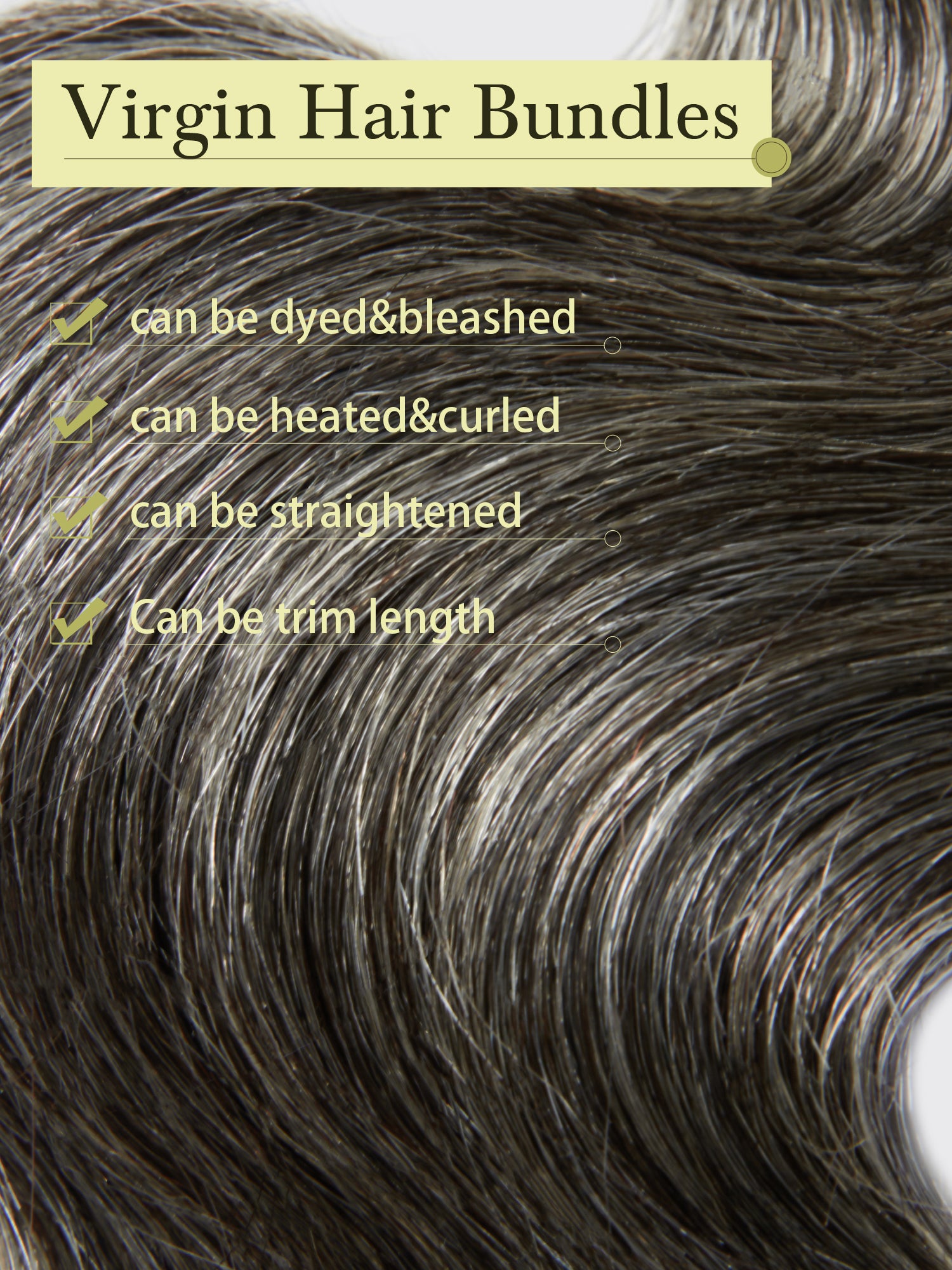 Salt&Pepper Body Wave HJ Weave Beauty 7A Peruvian Virgin Hair