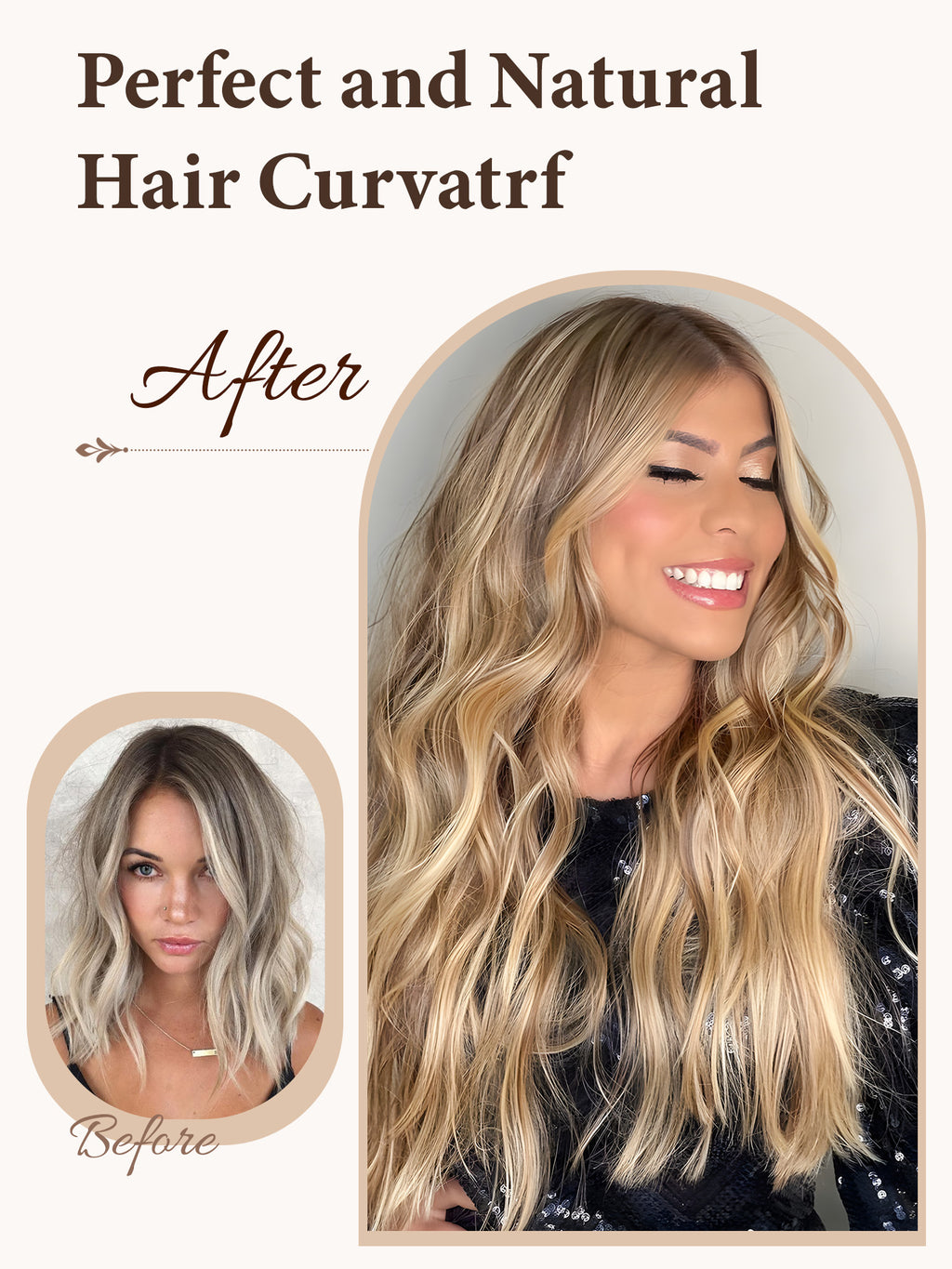 #30 Color Encaje transparente 5 × 5 Peluca de cabello ondulado frontal del cuerpo 250% Densidad (3 paquetes + 1 cierre)
