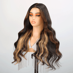 9x6 Chic Glueless Blonde Highlight Body Wave Wig