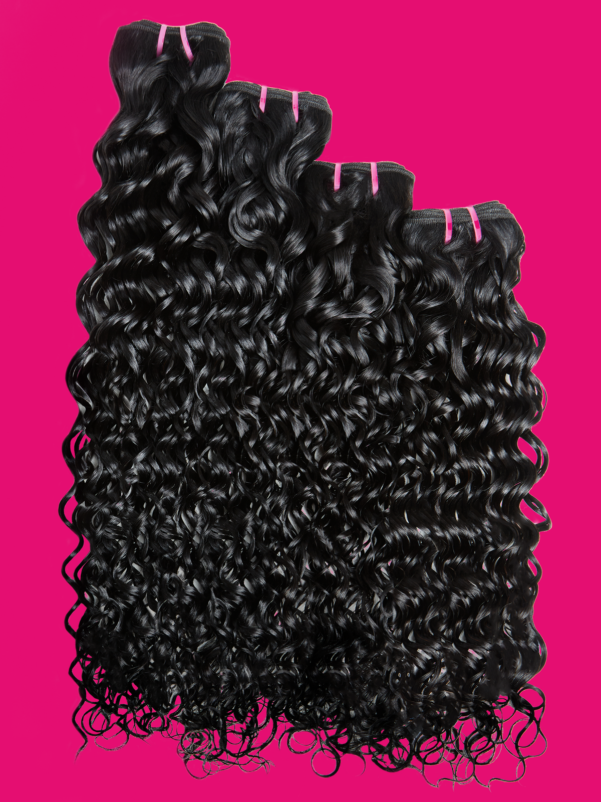 #30 Color Encaje transparente 5 × 5 Peluca de cabello ondulado frontal del cuerpo 250% Densidad (3 paquetes + 1 cierre)