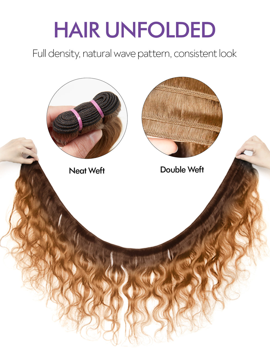 T4-27 Body Wave Bundles Virgin Brazilian Human Hair Extensions