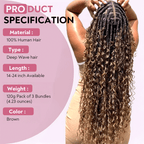 Extension Bulk Hair For Bohemian Braiding #4/27 Highlighted Color Deep Curly Human Hair