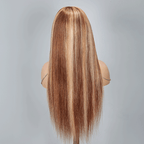 9x6 Glueless Blonde Highlight Wig Straight Human Hair