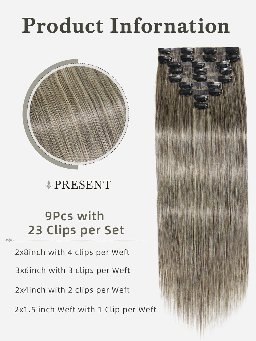 #30 Color Encaje transparente 5 × 5 Peluca de cabello ondulado frontal del cuerpo 250% Densidad (3 paquetes + 1 cierre)
