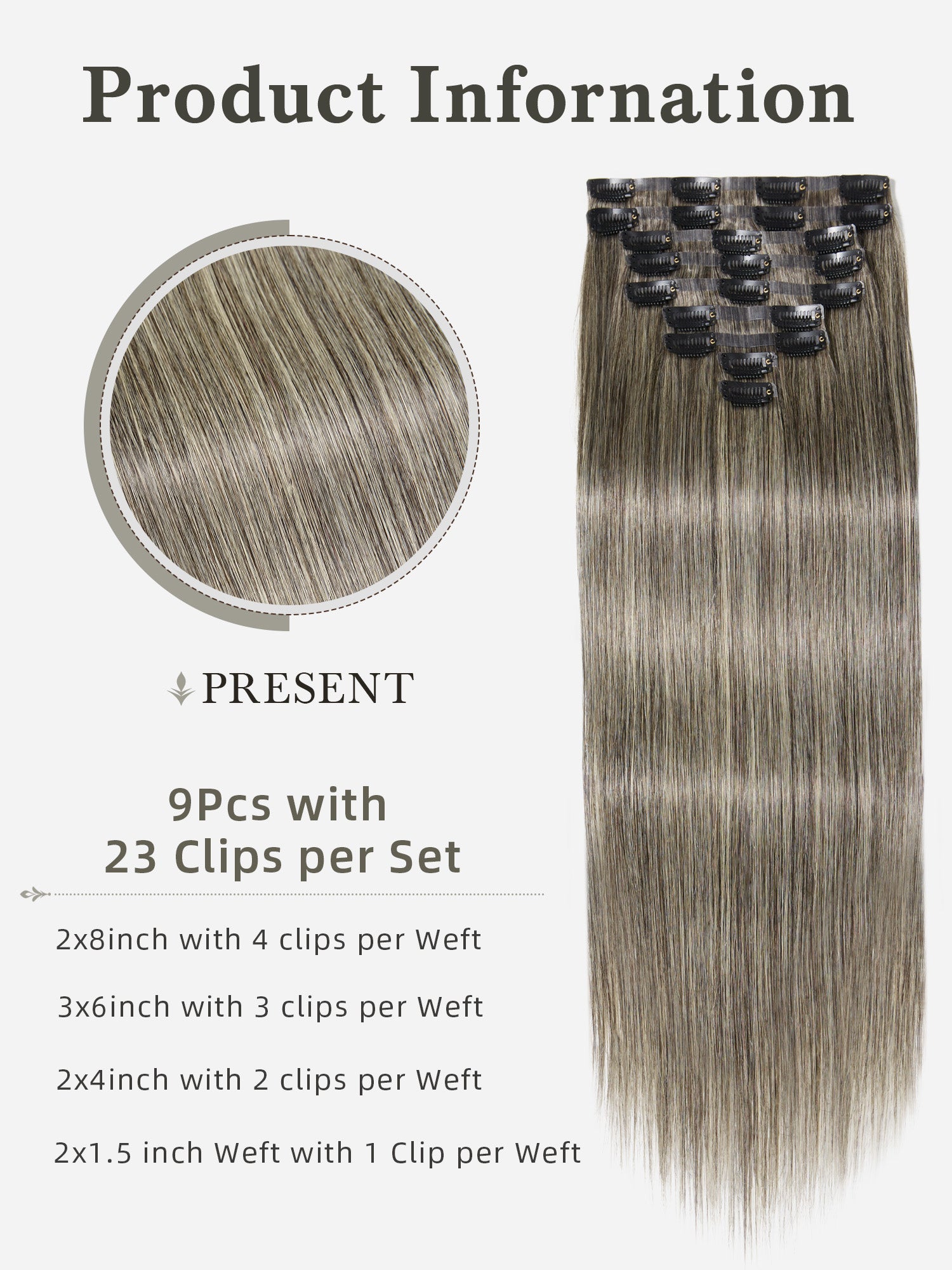 #30 Color Encaje transparente 5 × 5 Peluca de cabello ondulado frontal del cuerpo 250% Densidad (3 paquetes + 1 cierre)
