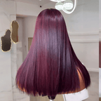 Silky Glueless Dark Purple Color 5x5 Bleached Knots Bob Wig Straight Human Hair