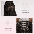 Bohemian Full Lace Braided Wig Honey Blonde Ombre with Baby Hair Synthetic 300% Density