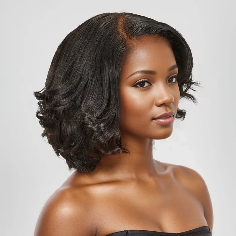 HJ weave beauty hair New 9x6 Glueless Classic Wavy Bob Wig