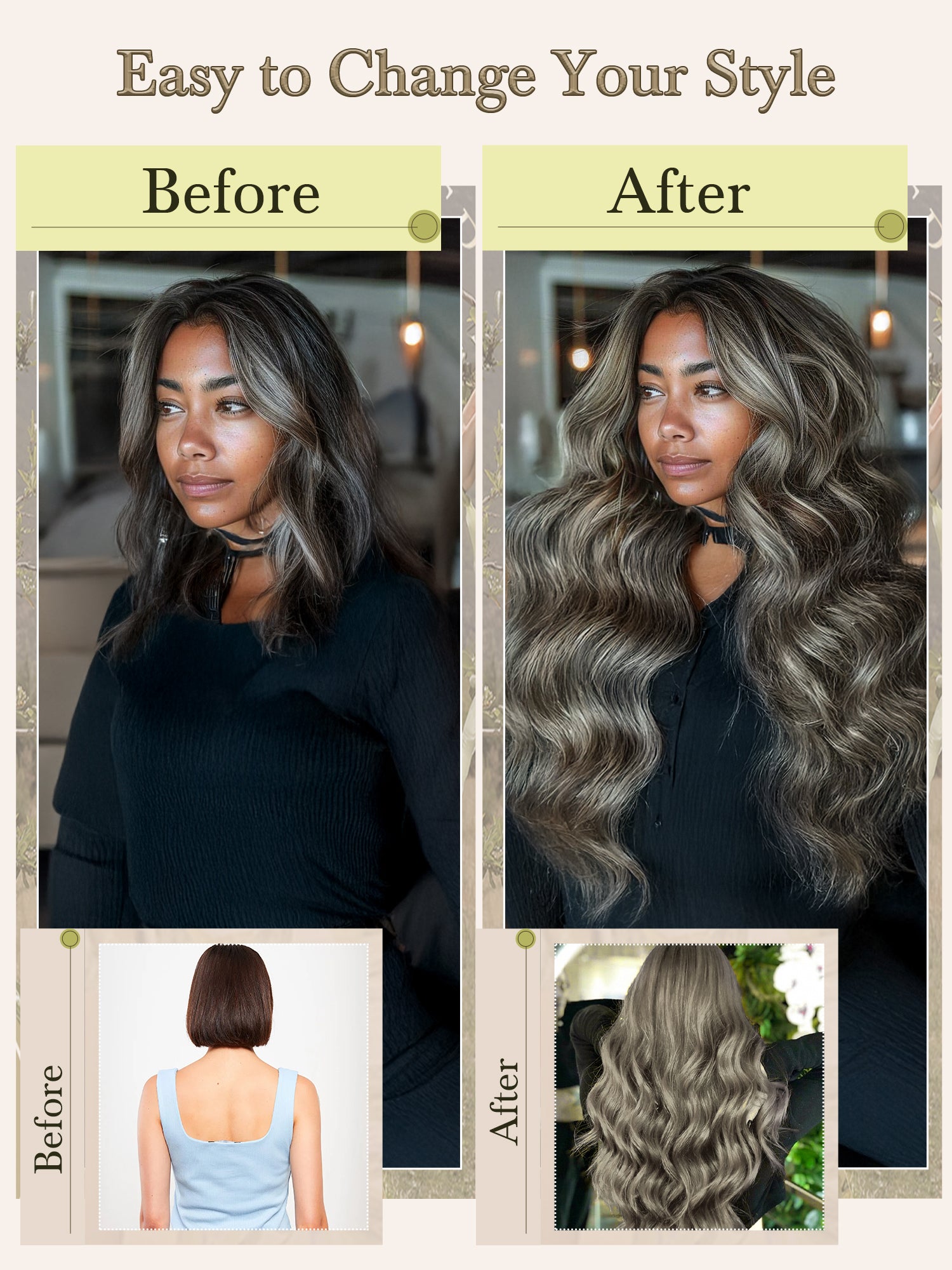 Salt&Pepper Body Wave HJ Weave Beauty 7A Peruvian Virgin Hair