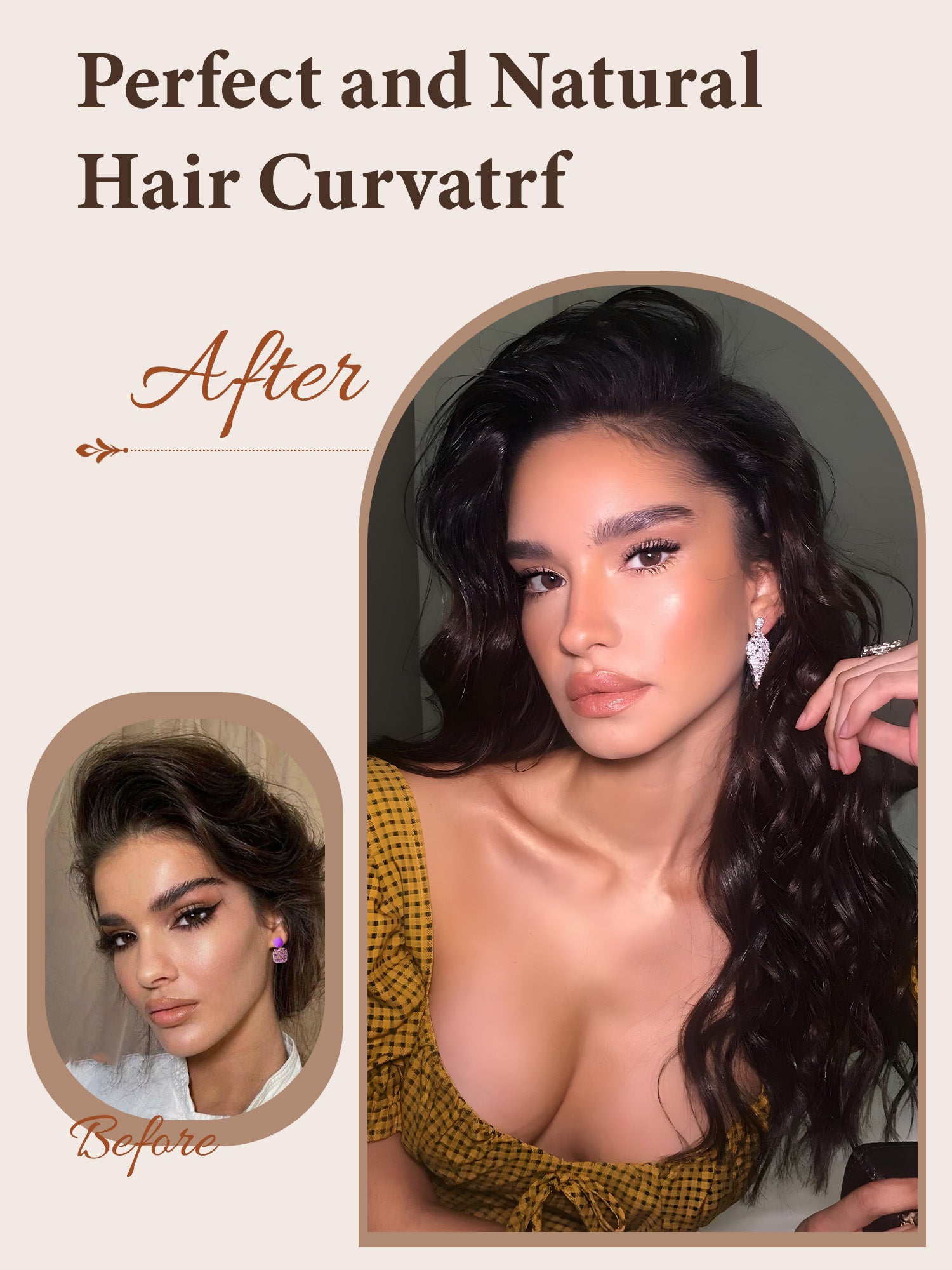 #30 Color Encaje transparente 5 × 5 Peluca de cabello ondulado frontal del cuerpo 250% Densidad (3 paquetes + 1 cierre)
