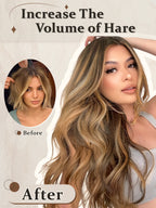 #30 Color Encaje transparente 5 × 5 Peluca de cabello ondulado frontal del cuerpo 250% Densidad (3 paquetes + 1 cierre)