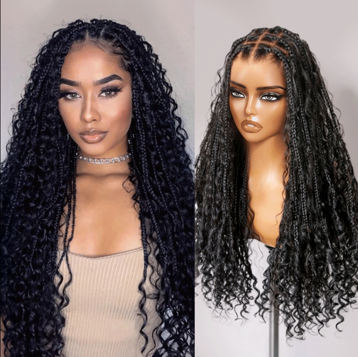 Peluca de corte pixie Peluca de máquina completa de cabello humano ondulado