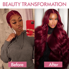 Dark 99J Body Wave Bundles Virgin Brazilian Human Hair Extensions