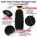 Extension Bulk Hair For Bohemian Braiding Deep Curly Human Hair