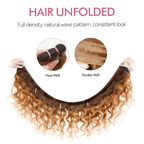 Luxury Ombre Honey Blonde Body Wave Bundles Virgin Brazilian Human Hair Extensions