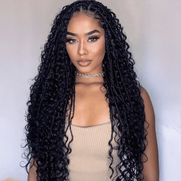 Peluca de corte pixie Peluca de máquina completa de cabello humano ondulado