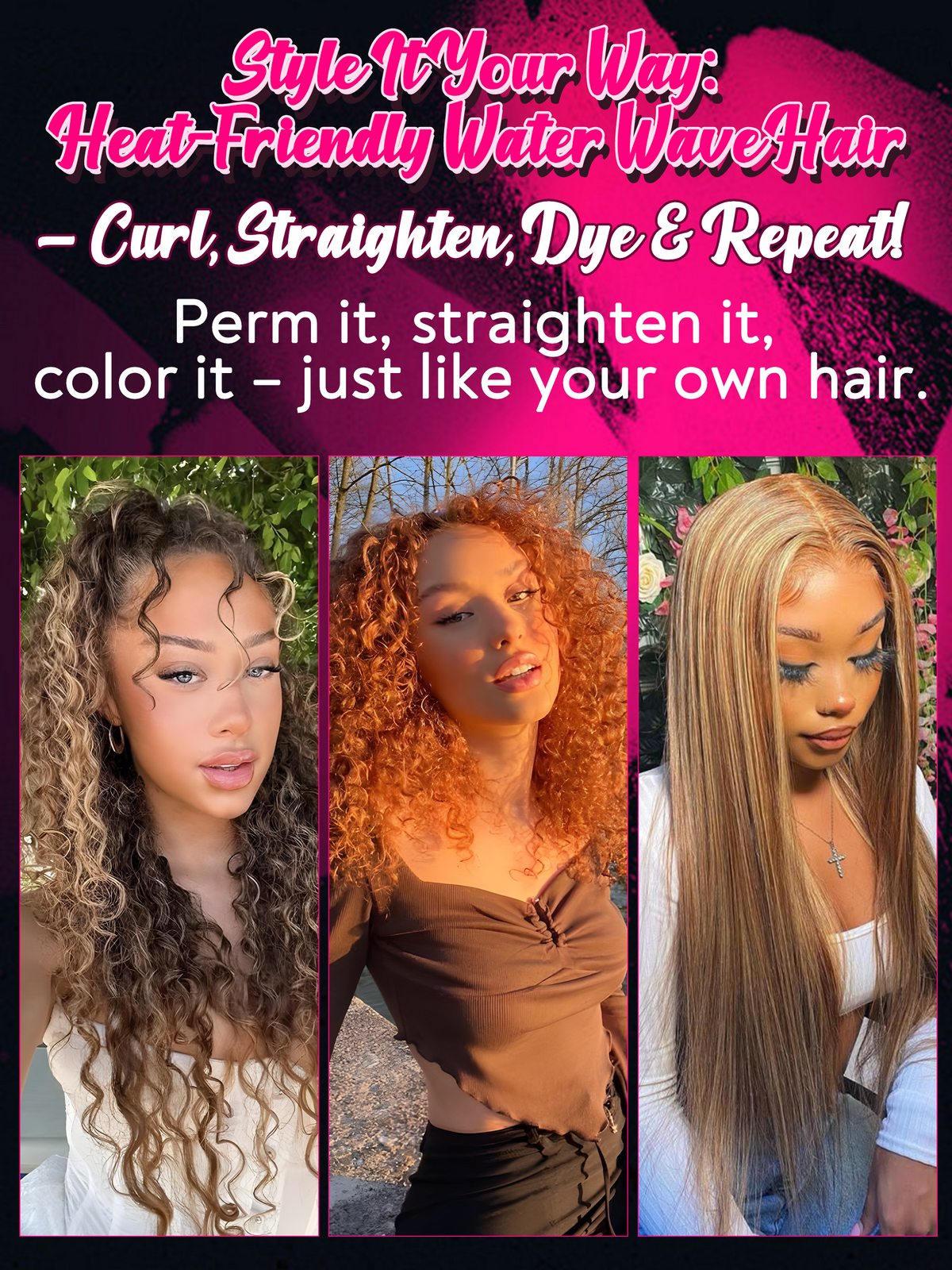 4/27 Water Wave Bundles Virgin Brazilian Human Hair Extensions
