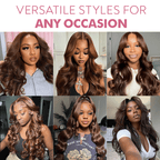 Dark Chocolate Brown Body Wave Bundles Virgin Brazilian Human Hair Extensions