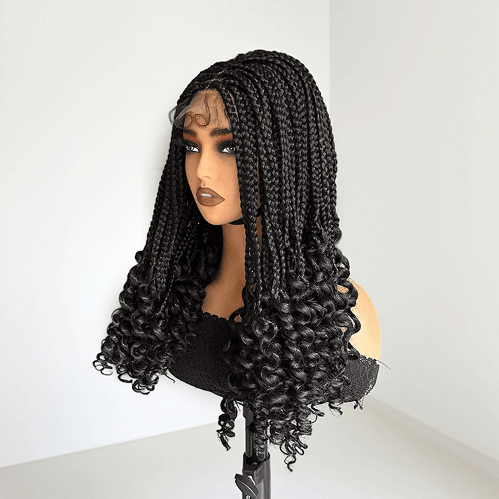 Peluca de corte pixie Peluca de máquina completa de cabello humano ondulado