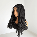 Peluca de corte pixie Peluca de máquina completa de cabello humano ondulado