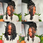 Peluca de corte pixie Peluca de máquina completa de cabello humano ondulado