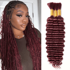 Extension Bulk Hair For Bohemian Braiding Dark 99J Color Deep Curly Human Hair