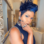 Full Lace Blue Highlight Short Wig