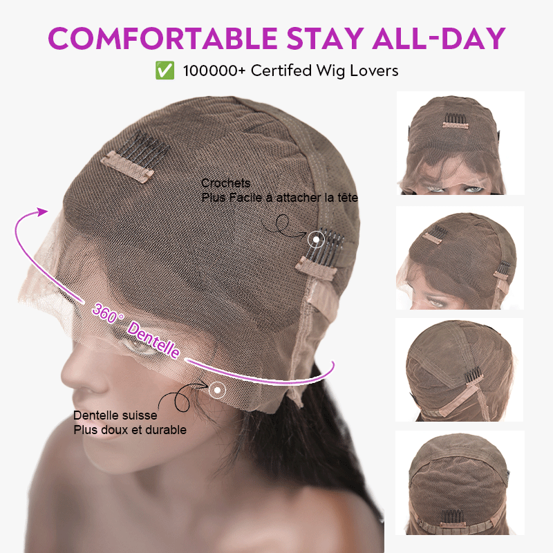 Mature Boss Full Transparent Lace Highlight Color Short Wig