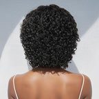 Glueless Natural Playful Curls Short Bob Wig With Curly Bangs