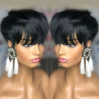 Glueless Easy To Wear Pixe Cut Straight Short Bob Human Hair Wig