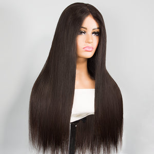 5x5 Glueless Wig Wear Go Brazilian Straight Human Hair