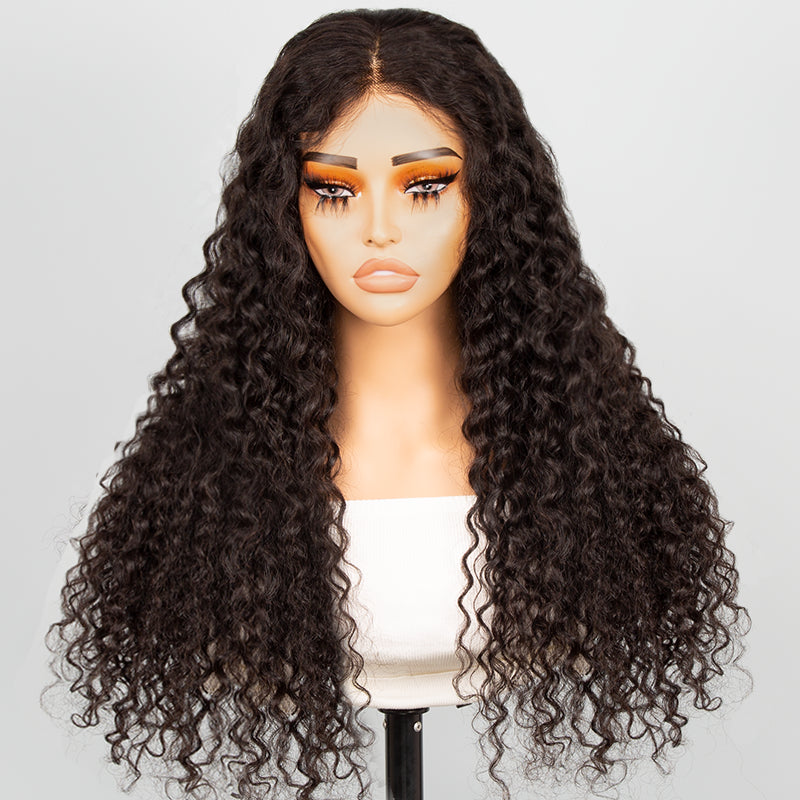 5x5 Glueless Wig Wear Go Brazilian Deep Curly Human Hair
