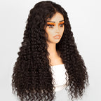 5x5 Glueless Wig Wear Go Brazilian Deep Curly Human Hair