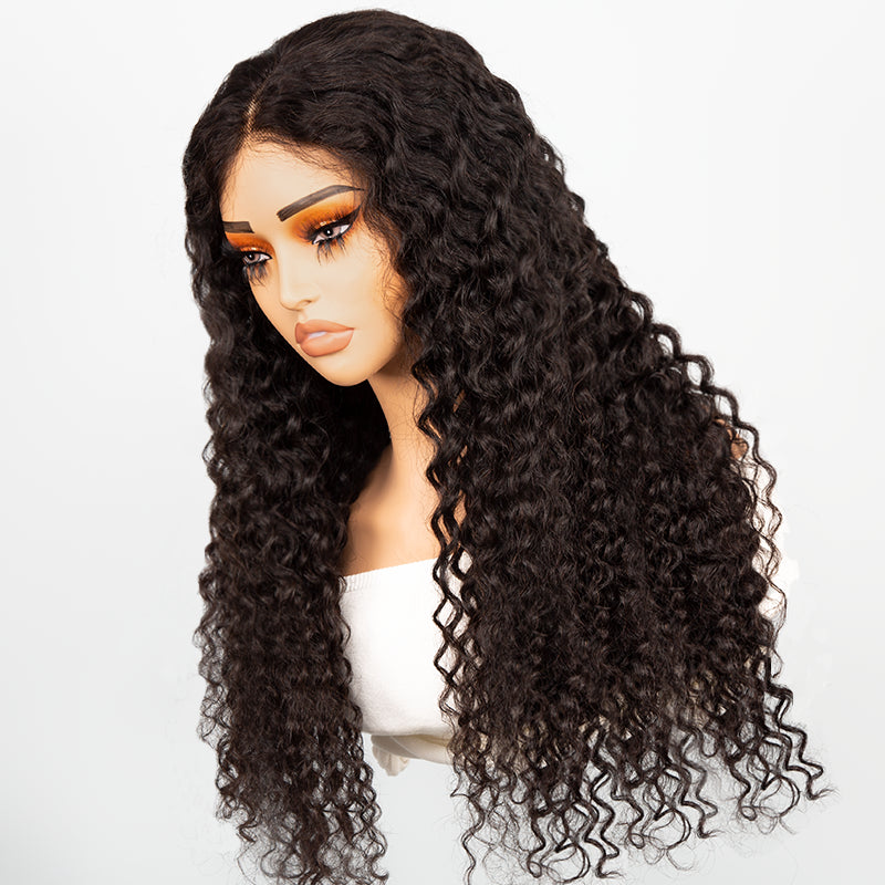5x5 Glueless Wig Wear Go Brazilian Deep Curly Human Hair