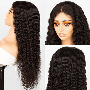 5x5 Glueless Wig Wear Go Brazilian Deep Curly Human Hair