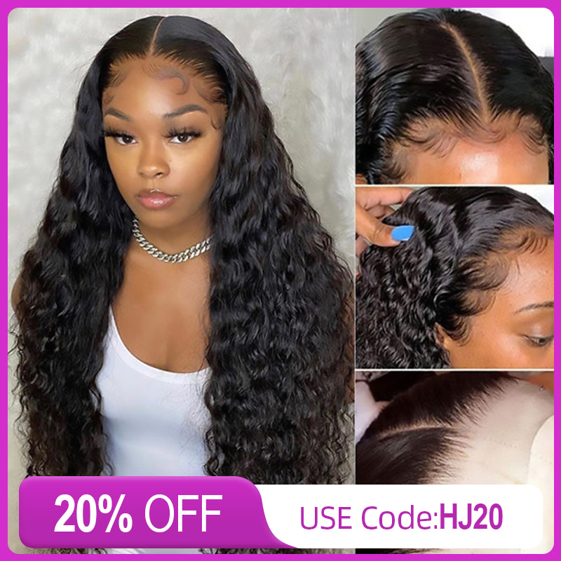 13x4 HD Lace Front Deep Wave Wig 150% 200% Density