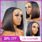 Straight 4x4 Lace Bob Wigs 180% Density