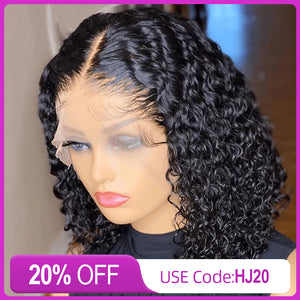 Curly deep wave 13x4 Lace Front Bob Wigs